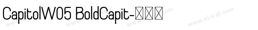 CapitolW05 BoldCapit字体转换